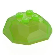 Rock Boulder 4 x 4, Top, Trans-Bright Green