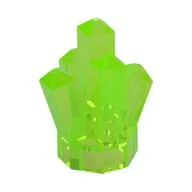 Rock 1 x 1 Crystal 5 Point, Trans-Bright Green