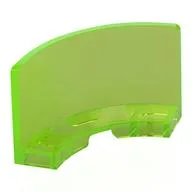 Panel 3 x 3 x 2 Quarter Round, Trans-Bright Green