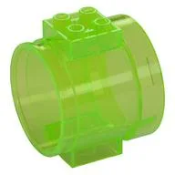 Tube, Slide Straight, Trans-Bright Green