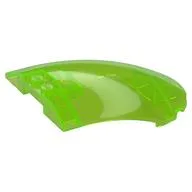 Windscreen 6 x 8 x 2 Curved, Trans-Bright Green