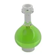 Equipment Bottle / Erlenmeyer / Florence Flask with Trans-Bright Green Pattern, Trans-Bright Green