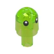 Light Cover with Internal Bar / Bionicle Barraki Eye with Black Eyes Print (Z-Blob), Trans-Bright Green
