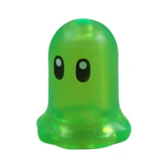 Creature, Mini Ghost / Bell-Shaped Flower with Black Eyes Print (Z-Blob), Trans-Bright Green