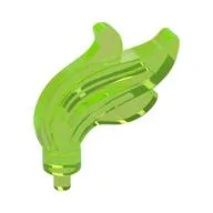 Flame / Headwear Accessory Plume / Feather, Triple Point, Trans-Bright Green