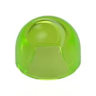 Dome 1 x 1 x 2/3, Trans-Bright Green