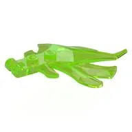 Flames 5 x 7 x 1 x 1/3 with Studs, Handle, Trans-Bright Green