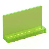 Panel 1 x 4 x 2, No Studs, Trans-Bright Green