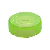 Tile Round 1 x 1, Trans-Bright Green