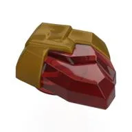 Rock, Jewel in Pearl Gold Holder Pattern, Trans-Red