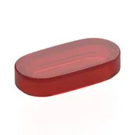 Tile Round 1 x 2, Trans-Red