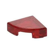 Tile Round 1 x 1 Quarter, Trans-Red