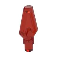 Weapon Pike / Spear Tip with Bar, Trans-Red