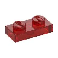Plate 1 x 2, Trans-Red