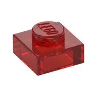 Plate 1 x 1, Trans-Red
