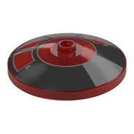 Dish 4 x 4 Inverted [Radar] with Black Cockpit Print, Trans-Red