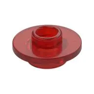 Equipment Cup / Teacup Saucer with Recessed Stud on Top [Plain], Trans-Red