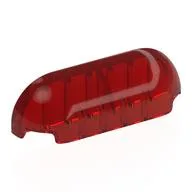 Brick Round, Curved Triple 1 x 4 x 1, Trans-Red