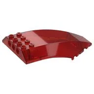 Windscreen 10 x 6 x 2 Curved, Trans-Red
