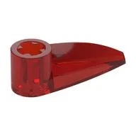 Technic Tooth 1 x 3 with Axle Hole [Hollow Underside], Trans-Red