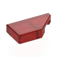 Tile 1 x 2 with Stud Notch Right, Trans-Red