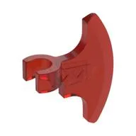 Weapon Axe Head, Clip-on (Viking) [Thick Clip], Trans-Red