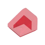 Brick Sloped 30° 1 x 1 x 2/3 (Cheese Slope), Trans-Red