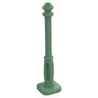 Lamp Post 2 x 2 x 7 with 4 Base Flutes, Sand Green