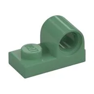 Plate Special 1 x 2 with Pin Hole on Top, Sand Green