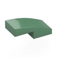 Brick Curved 2 x 1 No Studs [1/2 Bow], Sand Green