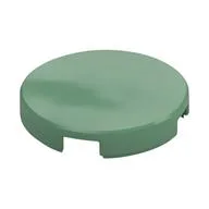 Tile Round 2 x 2 with Bottom Stud Holder, Sand Green