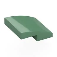 Brick Curved 2 x 2 x 2/3, Sand Green