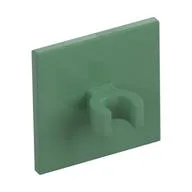 Road Sign Clip-on 2 x 2 Square [Thick Open O Clip], Sand Green