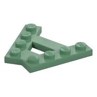 Wedge Plate 4 Stud 45° Angle Plate, Sand Green