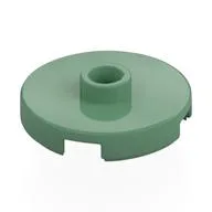 Plate Special Round 2 x 2 with Center Stud (Jumper Plate), Sand Green