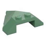 Brick Wedged, Sloped 4 x 4 Pointed, Sand Green