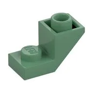 Brick Sloped Inverted 45° 2 x 1 with 2/3 Cutout, Sand Green