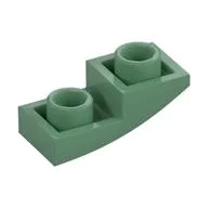 Brick Curved Inverted 2 x 1, Sand Green