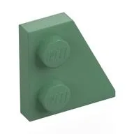 Wedge Plate 2 x 2 Right, Sand Green