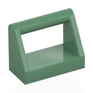 Tile Special 1 x 2 with Handle, Sand Green