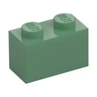 Brick 1 x 2, Sand Green