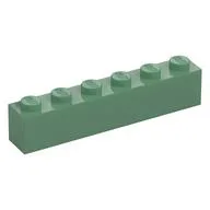 Brick 1 x 6, Sand Green
