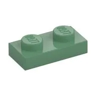 Plate 1 x 2, Sand Green