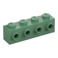 Brick Special 1 x 4 with 4 Studs on One Side, Sand Green