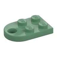 Plate Special 3 x 2 with Rounded End, Hole, Sand Green