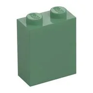Brick 1 x 2 x 2 with Inside Stud Holder, Sand Green