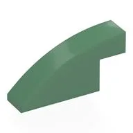 Brick Curved 1 x 4 x 1 2/3 No Studs, Sand Green