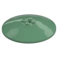 Dish 8 x 8 Inverted [Radar], Solid Studs, Rounded Anti-stud Underside, Sand Green