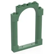 Panel 1 x 6 x 7 with 2 Columns and Arch, Sand Green