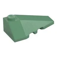 Brick Wedged, Sloped 4 x 2 Triple Right, Sand Green